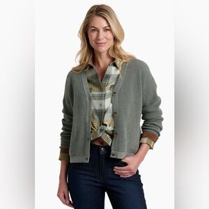 Kuhl Brynn Cardigan Sweater | Soft Pine Green | Women’s XL | Like New